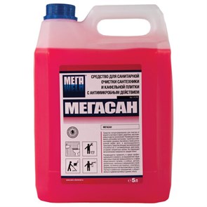 {{photo.Alt || photo.Description || 'Средство для уборки санитарных помещений 5 л, МЕГАСАН, дезинфицирующее, концентрат, К 310'}}