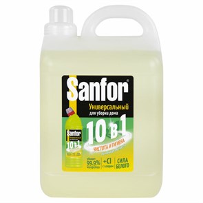 {{photo.Alt || photo.Description || 'Чистящее средство 5 л, SANFOR 10 в 1 Universal &quot;Лимонная свежесть&quot;, 22055'}}