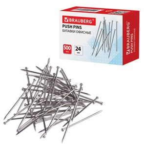 {{photo.Alt || photo.Description || 'Булавки универсальные BRAUBERG, 24 мм, 500 штук, в картонной коробке, 220562'}}