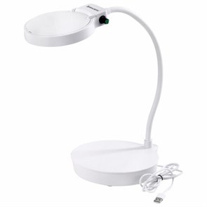 {{photo.Alt || photo.Description || 'Лупа настольная с LED-ПОДСВЕТКОЙ, диаметр 110 мм, увеличение 3, корпус белый, BRAUBERG, 455930'}}