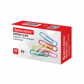 {{photo.Alt || photo.Description || 'Скрепки большие 50 мм, цветные, 50 шт., в картонной коробке, BRAUBERG, 221533'}}