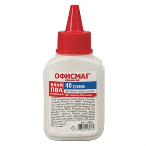 {{photo.Alt || photo.Description || 'Клей ПВА ОФИСМАГ (бумага, картон, дерево), 40 г, РОССИЯ, 225760'}}