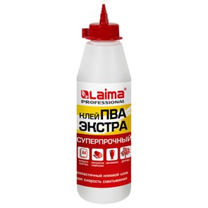 {{photo.Alt || photo.Description || 'Клей ПВА Экстра Суперпрочный 0,5 кг (керамика, ткань, кожа, дерево, бумага, картон), LAIMA, 606430'}}