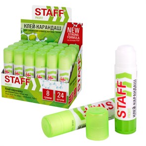 {{photo.Alt || photo.Description || 'Клей-карандаш УСИЛЕННЫЙ STAFF Profit, 8 г, PVP-основа, 228660'}}