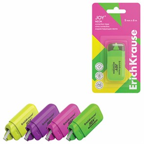 {{photo.Alt || photo.Description || 'Корректирующая лента ERICH KRAUSE &quot;JOY&quot; 5 мм х 6 м, корпус ассорти, блистер, европодвес, 53197'}}