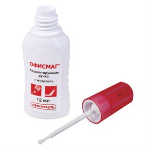 {{photo.Alt || photo.Description || 'Ручка-корректор + корректирующая жидкость ОФИСМАГ, 12 мл, 2 в 1: металлический наконечник + кисточка, 225218'}}