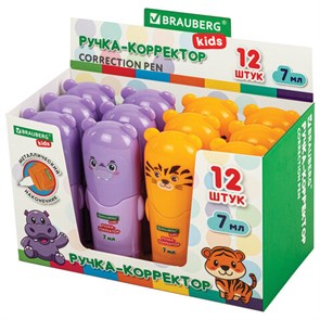 {{photo.Alt || photo.Description || 'Ручка-корректор BRAUBERG KIDS &quot;ЗВЕРЯТА&quot;, 7 мл, металлический наконечник, корпус ассорти, 272493'}}