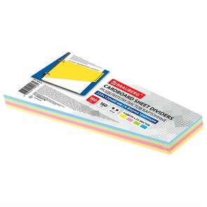 {{photo.Alt || photo.Description || 'Разделители листов (трапеция 230х120х60 мм) картонные, КОМПЛЕКТ 100 штук, ассорти, BRAUBERG, 225972'}}