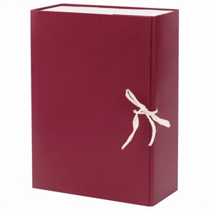 {{photo.Alt || photo.Description || 'Короб архивный А4 (240х330 мм), 100 мм, 2 завязки, бумвинил, до 900 листов, бордовый, BRAUBERG, 122805'}}