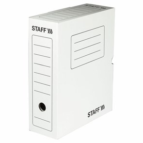 {{photo.Alt || photo.Description || 'Короб архивный с клапаном А4 (260х325 мм), 100 мм, до 900 листов, микрогофрокартон, БЕЛЫЙ, STAFF, 128863'}}