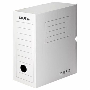 {{photo.Alt || photo.Description || 'Короб архивный с клапаном А4 (260х325 мм), 150 мм, до 1400 листов, микрогофрокартон, БЕЛЫЙ, STAFF, 128866'}}