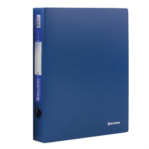 {{photo.Alt || photo.Description || 'Папка на 4 кольцах BRAUBERG &quot;Стандарт&quot;, 40 мм, синяя, до 300 листов, 0,9 мм, 221619'}}