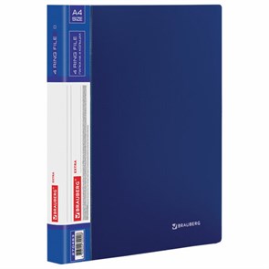 {{photo.Alt || photo.Description || 'Папка на 4 кольцах, ширина 25 мм, BRAUBERG EXTRA, до 170 листов, СИНЯЯ, 0,7 мм, 270483'}}