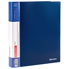 {{photo.Alt || photo.Description || 'Папка на 4 кольцах, ширина 40 мм, BRAUBERG EXTRA, до 300 листов, СИНЯЯ, 0,8 мм, 270548'}}