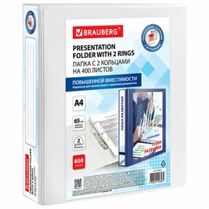 {{photo.Alt || photo.Description || 'Папка ПАНОРАМА на 2 кольцах, ПРОЧНАЯ, картон/ПВХ, BRAUBERG &quot;Office&quot;, БЕЛАЯ, 65 мм, до 400 листов, 271847'}}