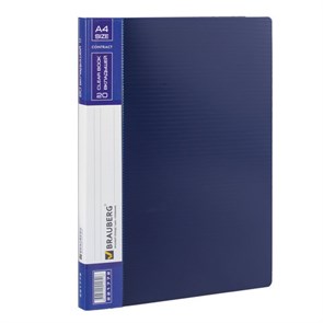 {{photo.Alt || photo.Description || 'Папка 20 вкладышей BRAUBERG &quot;Contract&quot;, синяя, вкладыши-антиблик, 0,7 мм, бизнес-класс, 221772'}}