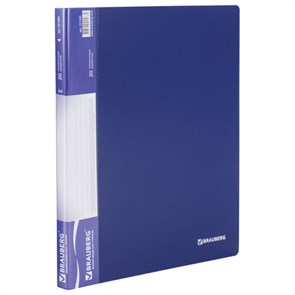 {{photo.Alt || photo.Description || 'Папка 20 вкладышей BRAUBERG стандарт, синяя, 0,6 мм, 221595'}}