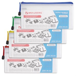 {{photo.Alt || photo.Description || 'Папка-конверт на молнии МАЛЫЙ ФОРМАТ (255х130 мм), молния ассорти, сетка, прозрачная, 0,2 мм, BRAUBERG &quot;Segment&quot;, 223888'}}