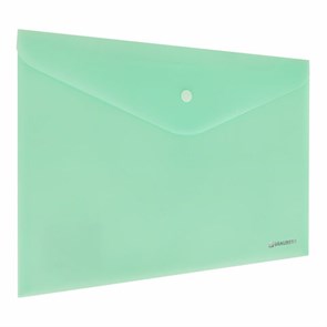 {{photo.Alt || photo.Description || 'Папка-конверт с кнопкой BRAUBERG &quot;Pastel&quot;, А4, матовая непрозрачная, мятная, ПРОЧНАЯ 0,2 мм, 272883'}}