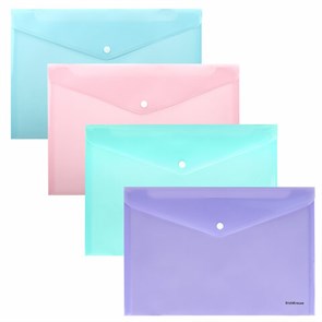 {{photo.Alt || photo.Description || 'Папка-конверт с кнопкой ERICH KRAUSE &quot;Diagonal Pastel&quot;, А4, до 120 л., непрозрачная, ассорти, 0,18 мм, 50322'}}