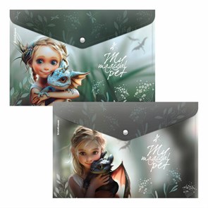 {{photo.Alt || photo.Description || 'Папка-конверт с кнопкой ERICH KRAUSE &quot;Magic Pet&quot;, A4, до 120 листов, непрозрачная, ассорти, 0,16 мм, 63509'}}