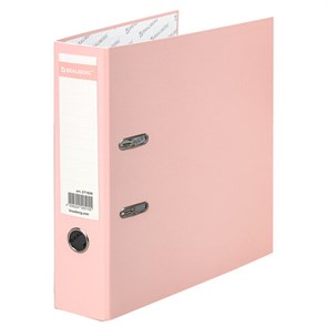 {{photo.Alt || photo.Description || 'Папка-регистратор BRAUBERG PASTEL ламинированная, 75 мм, цвет персиковый, 271838'}}