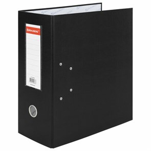 {{photo.Alt || photo.Description || 'Папка-регистратор BRAUBERG с двумя арочными механизмами (до 800 листов), покрытие ПВХ, 125 мм, черная, 226053'}}