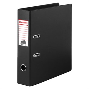 {{photo.Alt || photo.Description || 'Папка-регистратор BRAUBERG с двухсторонним покрытием из ПВХ, 70 мм, черная, 222649'}}