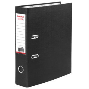 {{photo.Alt || photo.Description || 'Папка-регистратор ОФИСМАГ с арочным механизмом, покрытие из ПВХ, 75 мм, черная, 225748'}}