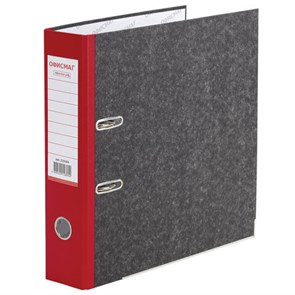 {{photo.Alt || photo.Description || 'Папка-регистратор ОФИСМАГ, фактура стандарт, с мраморным покрытием, 75 мм, красный корешок, 225584'}}