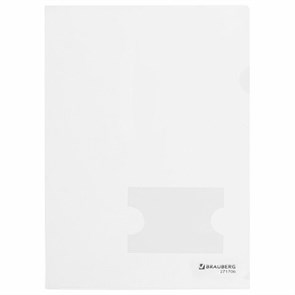 {{photo.Alt || photo.Description || 'Папка-уголок с карманом для визитки А4, прозрачная, 0,18 мм, BRAUBERG EXTRA, 271706'}}