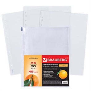 {{photo.Alt || photo.Description || 'Папки-файлы перфорированные А4 BRAUBERG &quot;PREMIUM&quot;, КОМПЛЕКТ 50 шт., матовые, 45 мкм, 221712'}}