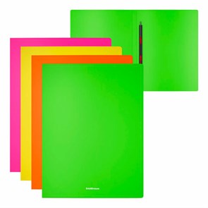 {{photo.Alt || photo.Description || 'Папка с металлическим скоросшивателем ERICH KRAUSE &quot;Matt Neon&quot;, 17 мм, до 150 листов, ассорти 0,6 мм, 50131'}}