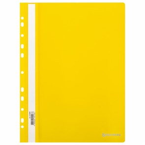 {{photo.Alt || photo.Description || 'Скоросшиватель пластиковый с перфорацией BRAUBERG EXTRA, А4, 140/180 мкм, желтый, 272899'}}