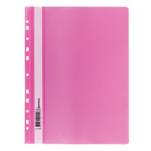 {{photo.Alt || photo.Description || 'Скоросшиватель пластиковый с перфорацией BRAUBERG, А4, 140/180 мкм, розовый, 226588'}}