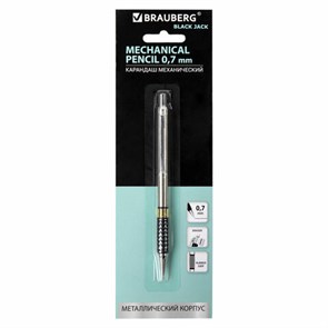 {{photo.Alt || photo.Description || 'Карандаш механический 0,7 мм, BRAUBERG &quot;Black Jack&quot;, металлический корпус, ластик, резиновый грип, 180467'}}