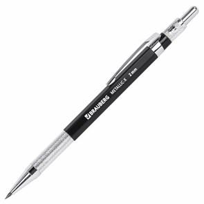 {{photo.Alt || photo.Description || 'Карандаш механический цанговый 2 мм, HB, BRAUBERG &quot;METALLIC X-20&quot;, металлические детали, 181976'}}