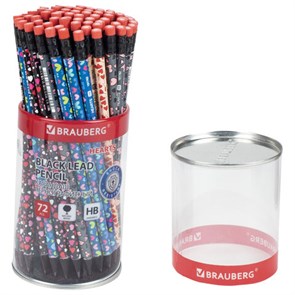 {{photo.Alt || photo.Description || 'Карандаш чернографитный BRAUBERG &quot;HEARTS&quot;, 1 шт., HB, с ластиком, корпус ассорти, 181762'}}