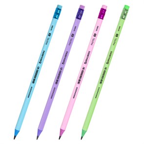 {{photo.Alt || photo.Description || 'Карандаш чернографитный BRAUBERG &quot;PASTEL&quot;, 1 шт., HB, трехгранный, с ластиком, 181995'}}