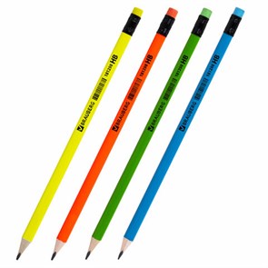 {{photo.Alt || photo.Description || 'Карандаш чернографитный BRAUBERG, 1 шт., &quot;Neon&quot;, HB, трехгранный, с ластиком, корпус неоновый ассорти, 181298'}}