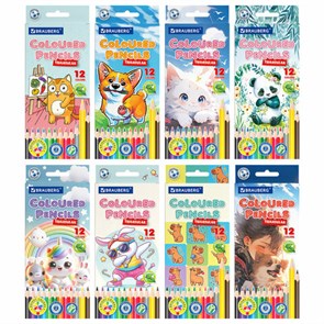 {{photo.Alt || photo.Description || 'Карандаши цветные &quot;АССОРТИ 8 ДИЗАЙНОВ 3+ лет&quot;, 12 цветов, трехгранные, BRAUBERG, 182055'}}