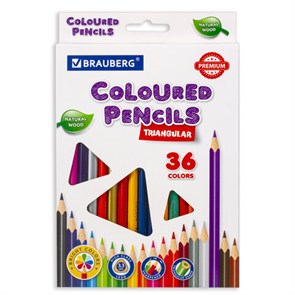 {{photo.Alt || photo.Description || 'Карандаши цветные BRAUBERG PREMIUM, 36 цветов, трехгранные, грифель 3,3 мм, натуральное дерево, 181654'}}