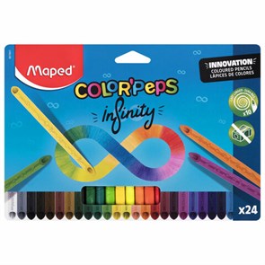 {{photo.Alt || photo.Description || 'Карандаши цветные монолитные MAPED &quot;Infinity&quot;, набор 24 цвета, трехгранные, 861601'}}