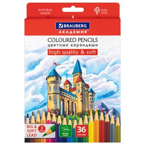 {{photo.Alt || photo.Description || 'Карандаши цветные мягкие BRAUBERG АКАДЕМИЯ, 36 цветов, шестигранные, грифель 3 мм, натуральное дерево, 181867'}}