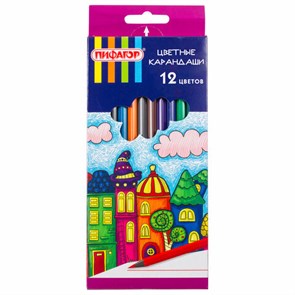 {{photo.Alt || photo.Description || 'Карандаши цветные ПИФАГОР &quot;СКАЗОЧНЫЙ ГОРОД&quot;, 12 цветов, шестигранные, 181583'}}