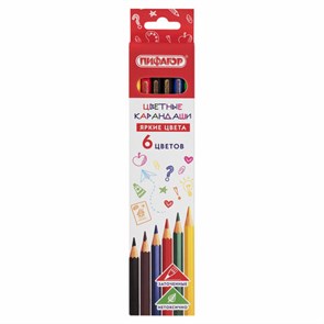 {{photo.Alt || photo.Description || 'Карандаши цветные ПИФАГОР ЭКО &quot;КЛАССИК&quot;, 6 цветов, шестигранные, 182047'}}