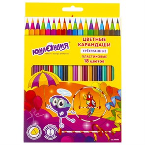 {{photo.Alt || photo.Description || 'Карандаши цветные ЮНЛАНДИЯ &quot;КАРНАВАЛ&quot;, 18 цветов, трехгранные, грифель 3 мм, 181685'}}