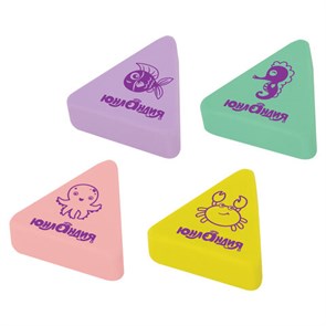 {{photo.Alt || photo.Description || 'Ластик ЮНЛАНДИЯ &quot;Морские обитатели&quot;, 27х27х9мм, цвет ассорти, треугольный, 228714'}}