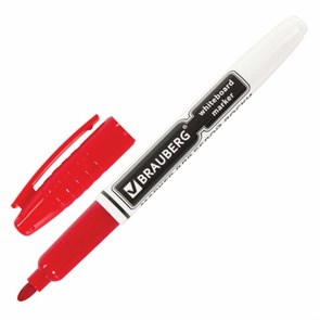 {{photo.Alt || photo.Description || 'Маркер стираемый для белой доски КРАСНЫЙ, BRAUBERG, 4 мм, с клипом, эргономичный корпус, 150848'}}