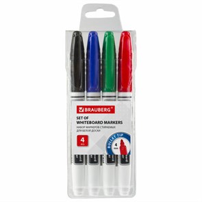 {{photo.Alt || photo.Description || 'Маркеры стираемые для белой доски НАБОР 4 ЦВЕТА, BRAUBERG, 4 мм, эргономичный корпус, 150850'}}